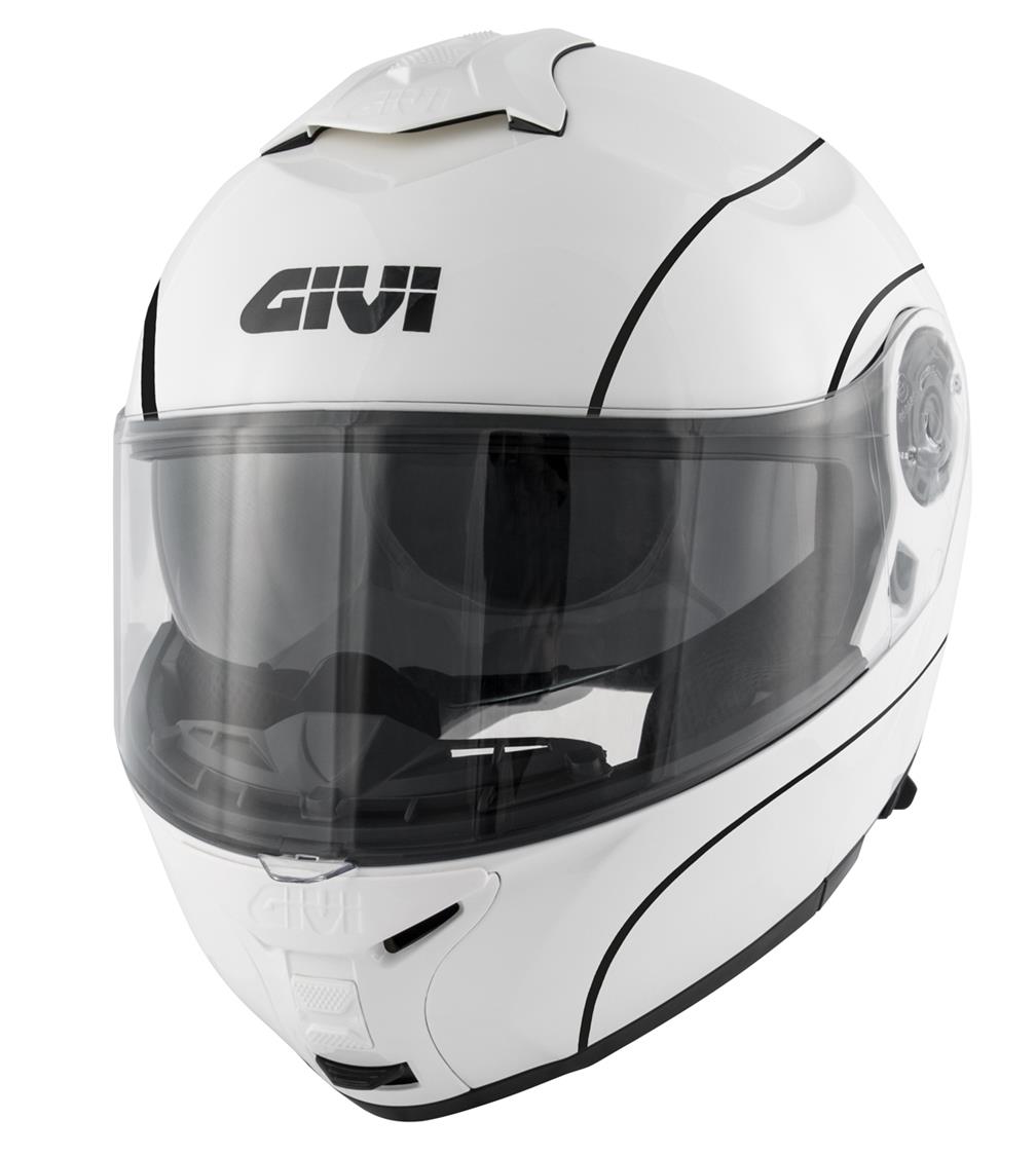 Givi X21 Challenger Front Flip Graphic White Road Helmet - Image 2