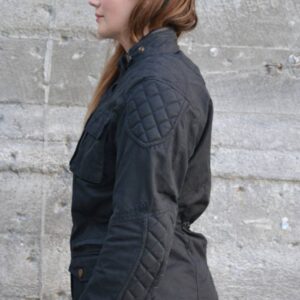 Merlin Buxton Wax Road Jacket Ladies Black - Image 4