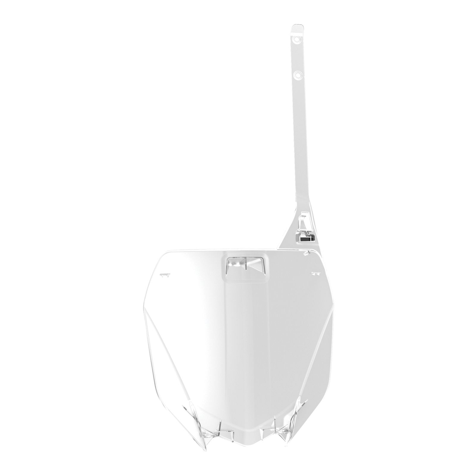 NUMBER PLATE YAM YZ450F 18- /YZF250 19-  WHT - Image 1