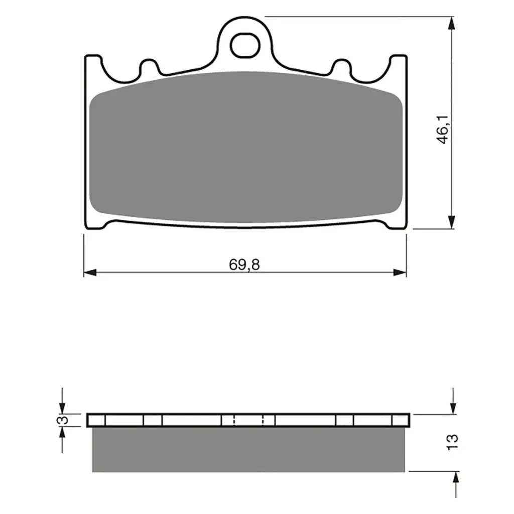 BRAKE PADS GOLDFREN SINTERED SPORTS GF206 - S3 ( PH325 )