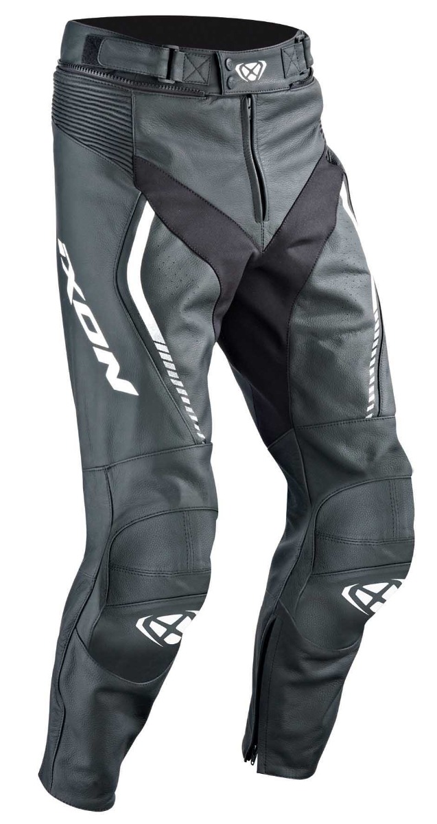 IXON FIGHTER PANT BLK/WHITE MD - Image 1