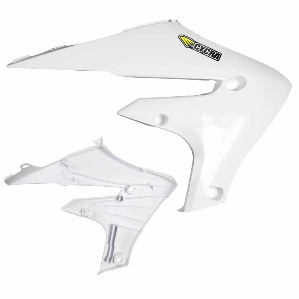 2018 YAM YZ450F POWERFLOW RADIATOR SHROUDS WHT