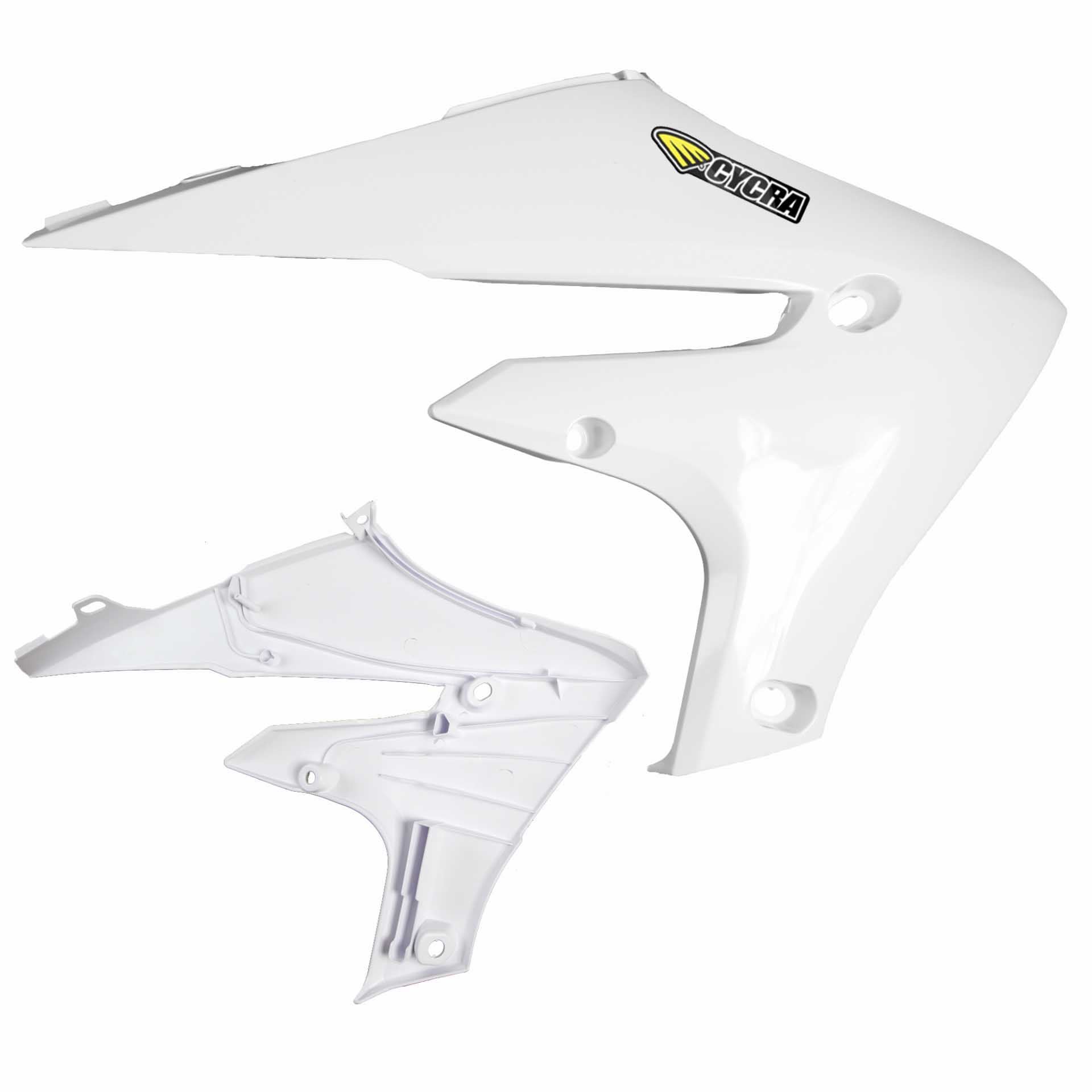 2018 YAM YZ450F POWERFLOW RADIATOR SHROUDS  WHT - Image 1