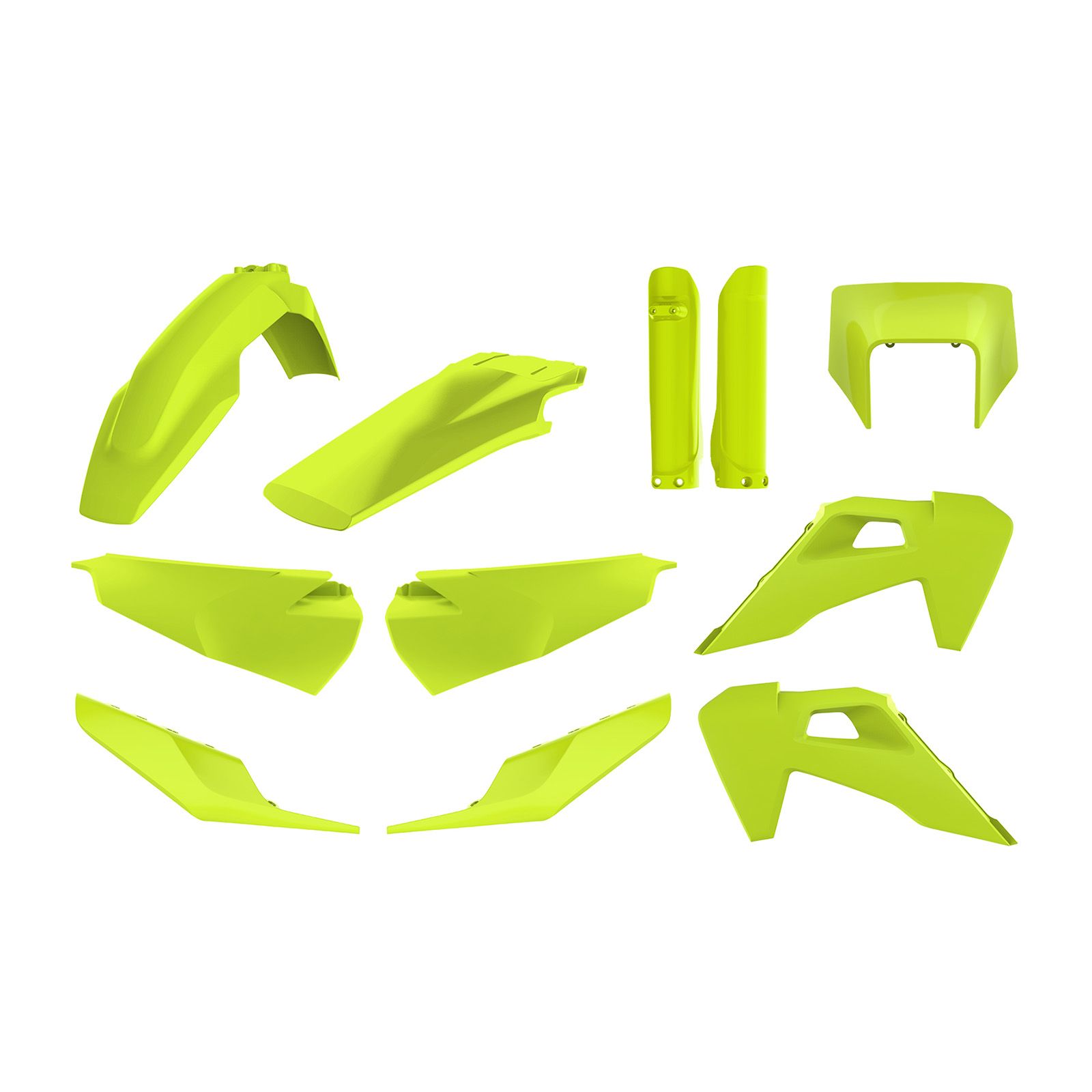 POLISPORT ENDURO KIT HUSQ TE/FE 20-21 FLO YELLOW - Image 1