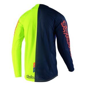 Motocross Jersey Troy Lee SE Pro Tilt Navy/Flo Yellow - Image 4