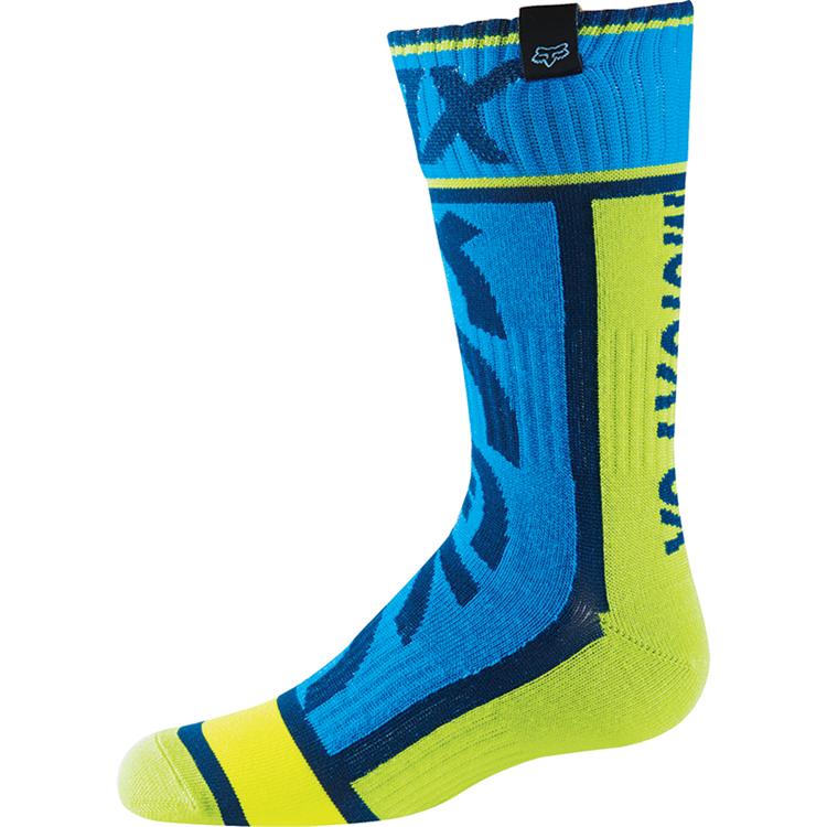 Motocross Socks Fox 2016 Youth Division Blue/Green - Image 1