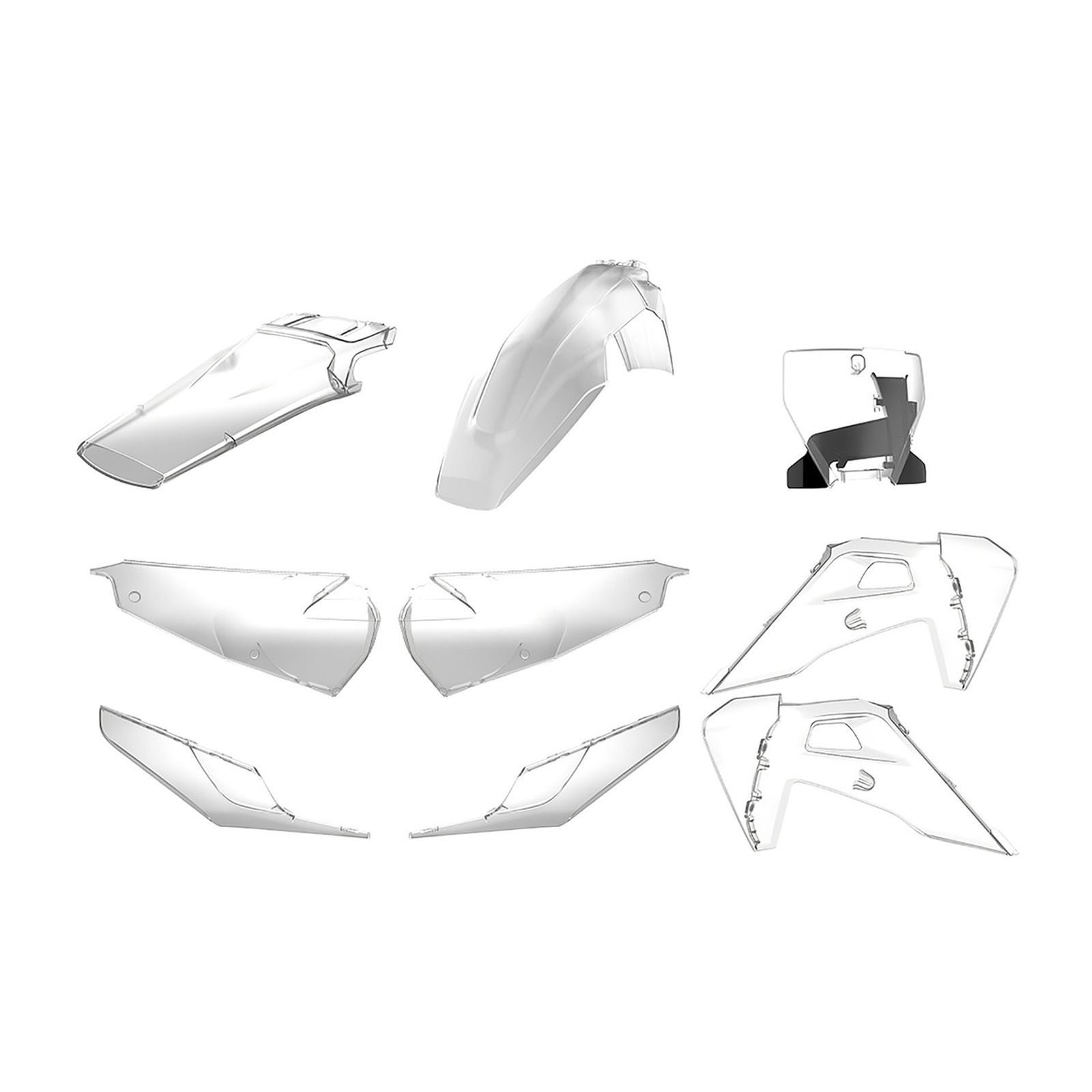 POLISPORT KIT HUSQ TC125/250 FC250/350/450 19-21 CLEAR - Image 1