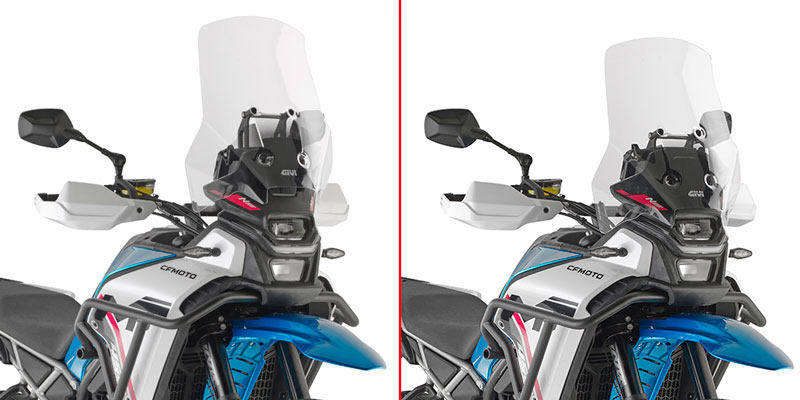 SCREEN CF MOTO 450 MT '24-> CLEAR 44x44cm 13cm TALLER - Image 1