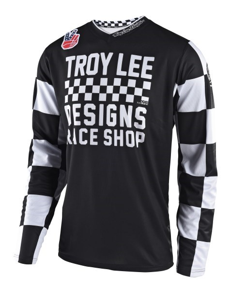 Motocross Jersey Troy Lee GP Checker Black - Image 1