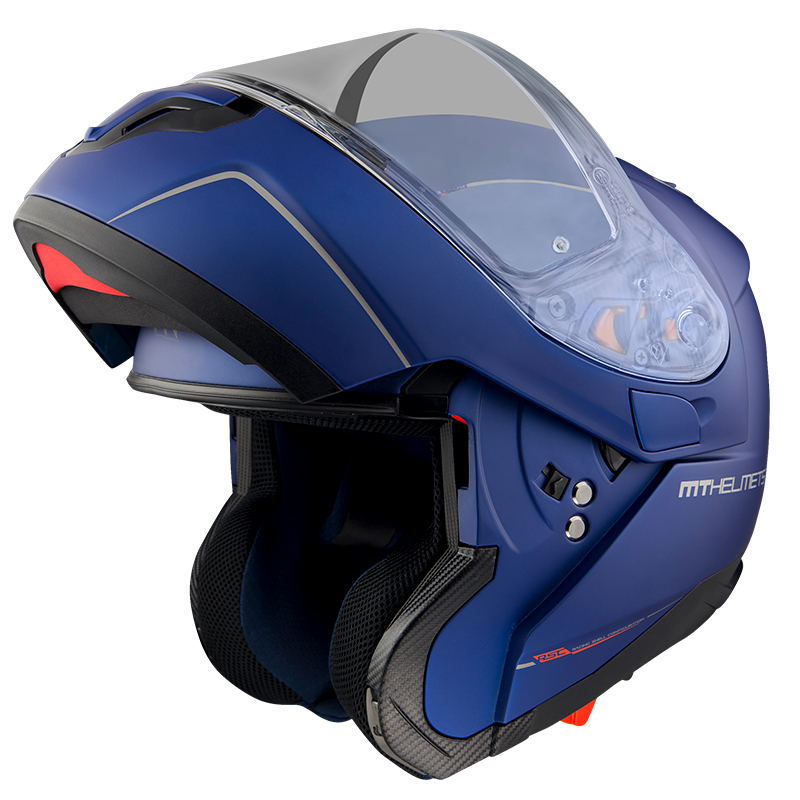 MT Atom SV Flip Front Helmet Matte Blue - Image 2