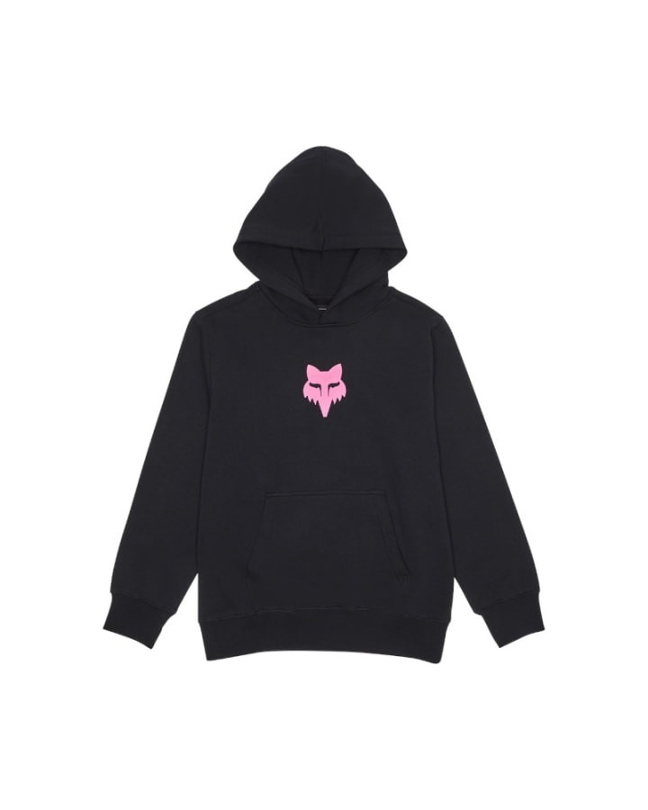 Fox Head Hoodie Girls Black/Pink - Image 1