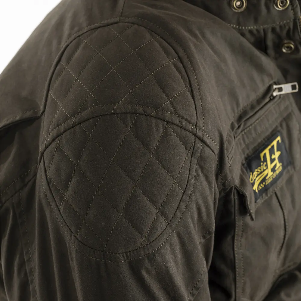 RST CLASSIC IOM TT WAX 3/4 III TEXTILE JACKET [GREEN] 44 L