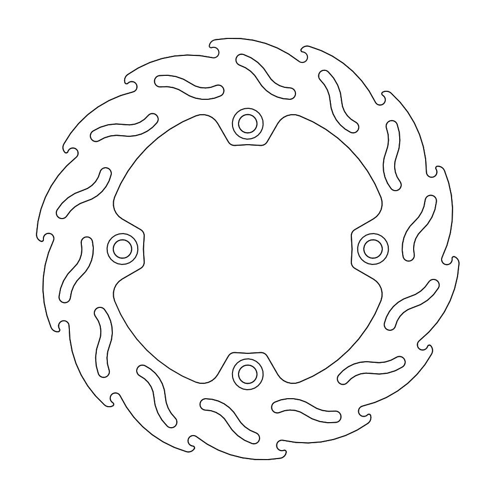 REAR BRAKE ROTOR MOTO MASTER FLAME SUZUKI DR650 96-21 - Image 1
