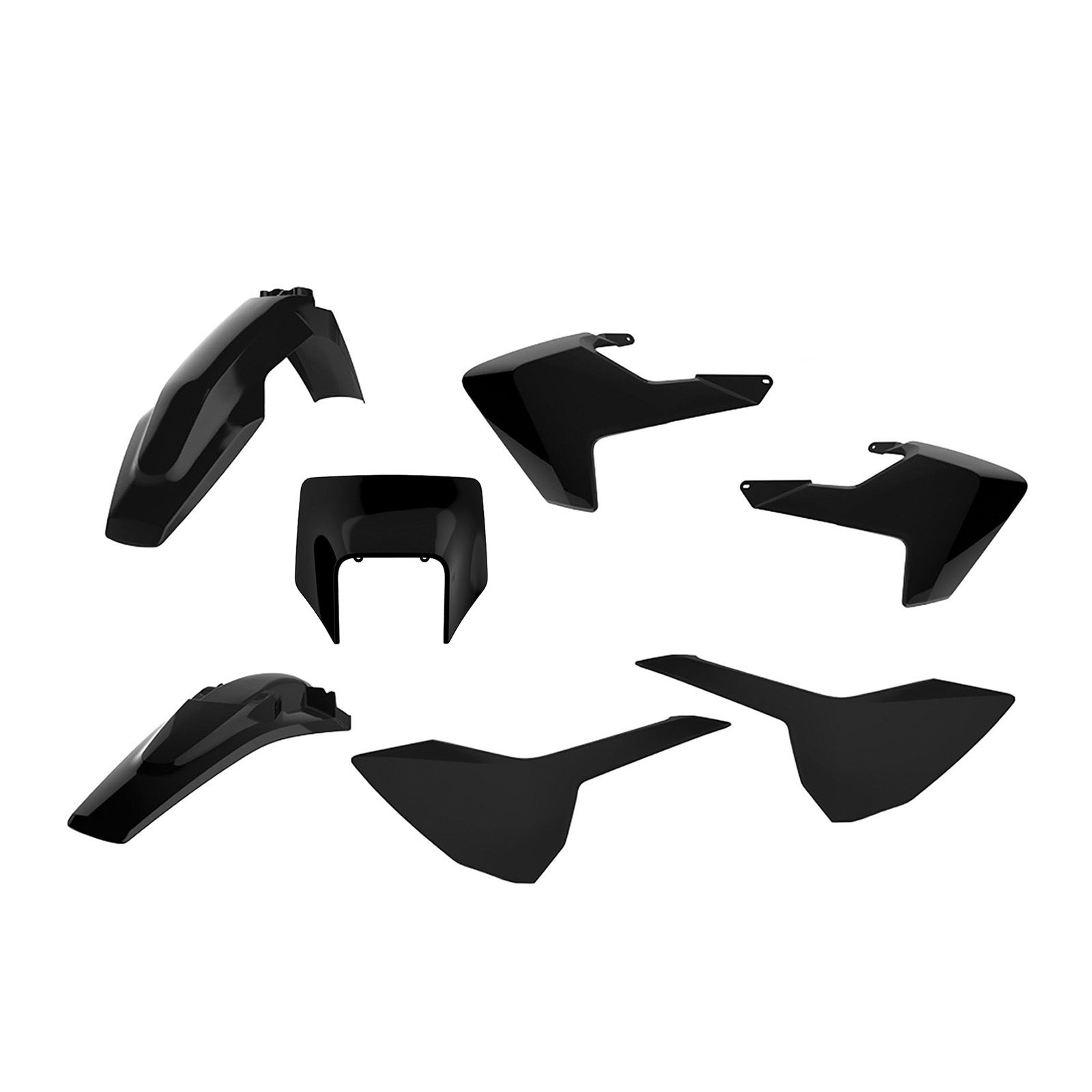 POLISPORT ENDURO KIT W/ MASK HUSQ TE/FE 17-19 BLACK - Image 1