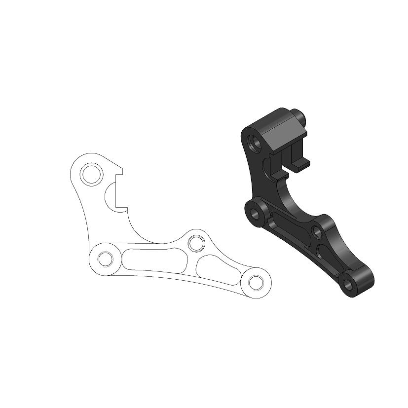 BRAKE ADAPTER MOTO MASTER 320MM YAMAHA YZ125 YZ250 WR125 WR250 98-07 YZ250F 01-06 YZ400F YZ426F - Image 1