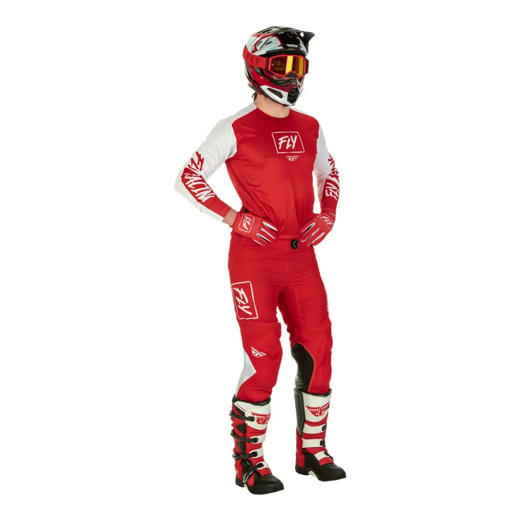 Fly Lite Hydrogen Red/White Motocross Pants