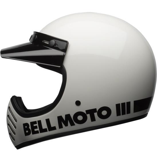 Bell Moto-3 Classic Motocross Helmet White - Image 1