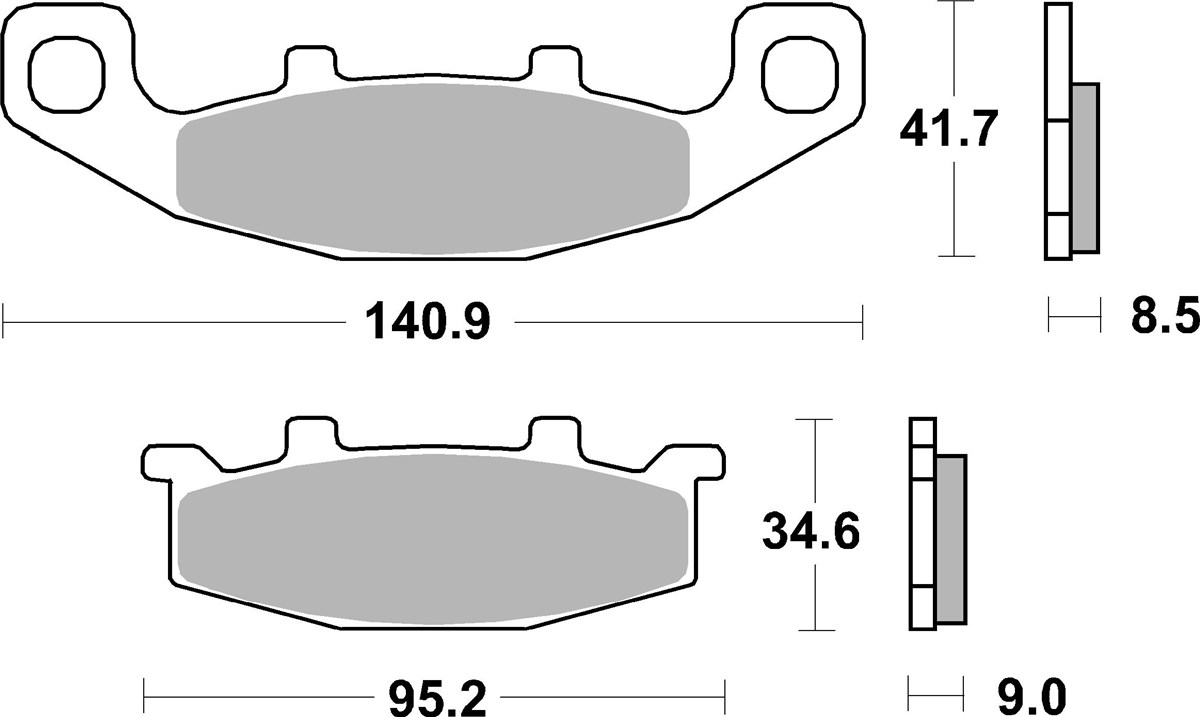 SBS 597LS Rear Brake Pads - Image 1