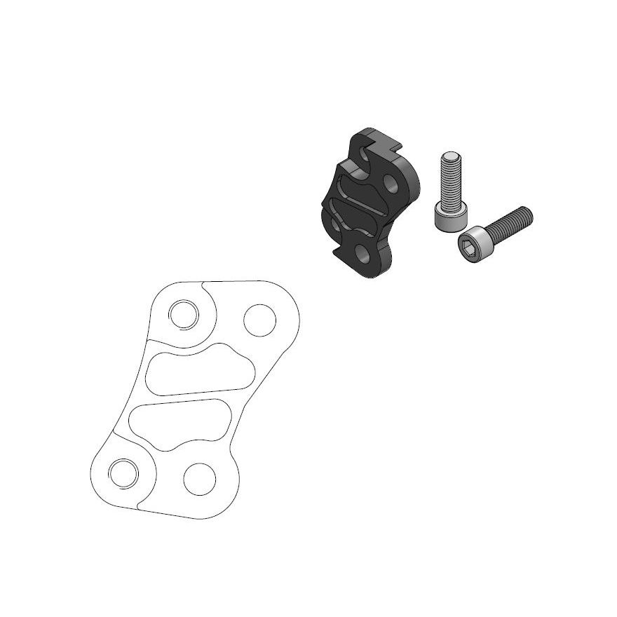 BRAKE DISC CALIPER ADAPTER BRACKET MOTO MASTER OVERSIZED 260MM KAWASAKI KX85 01-21 KX100 06-21 - Image 1