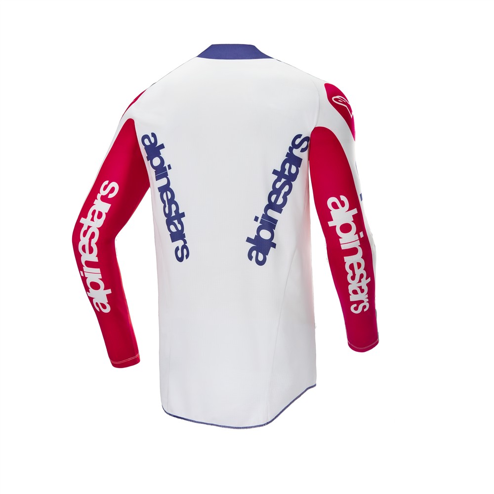 Alpinestars Techstar Limited Edition Red Bud Motocross Jersey Bright Red/White/Blue - Image 2
