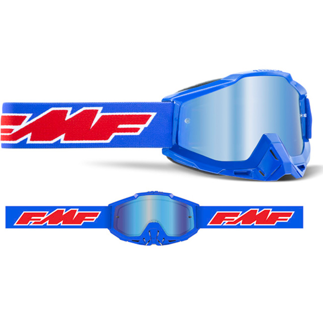 FMF POWERBOMB Goggle Rocket Blue, Mirror Blue Lens - Image 1