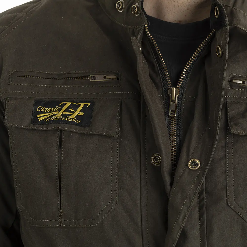 RST CLASSIC IOM TT WAX 3/4 III TEXTILE JACKET [GREEN] 44 L