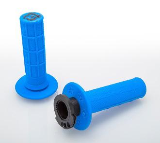 TORC1 RACING DEFY MX LOCK ON GRIPS 1/2 WAFFLE SOFT COMPOUND W/ 2 STROKE & MINI BIKE THROTTLE CAMS - Image 1