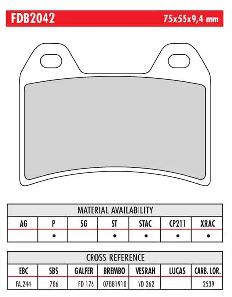 FERODO BRAKE BPADS (RE-BP-103)