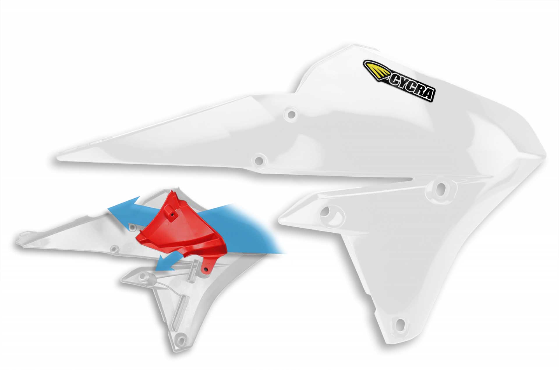 SHROUD ONLY YZF 250 450 14- WH - Image 1
