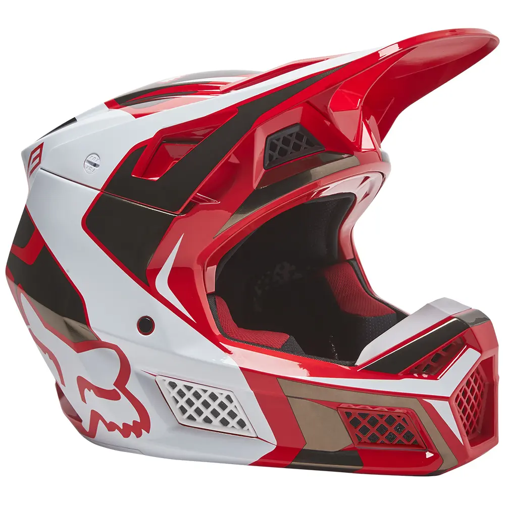 Fox V3 RS Mirer Red Motocross Helmet