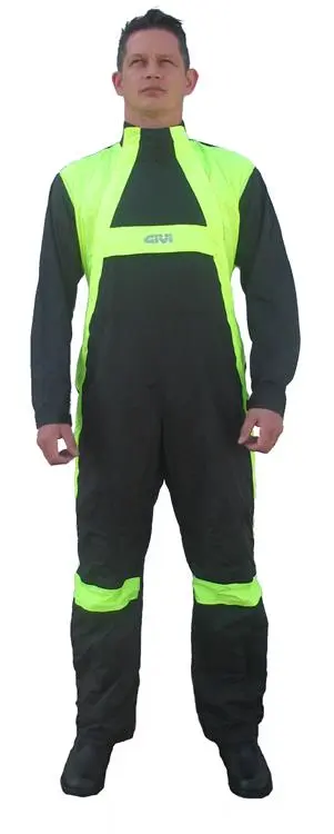 RAIN SUIT ONE-PIECE BLACK/YELLOW XL