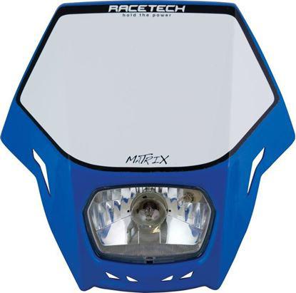 HEADLIGHT RTECH MATRIX TM E9 CERT PARK LIGHT & HALOGEN BA20D 12V 35W BULB & HOLDERS & FORK STRAPS - Image 1
