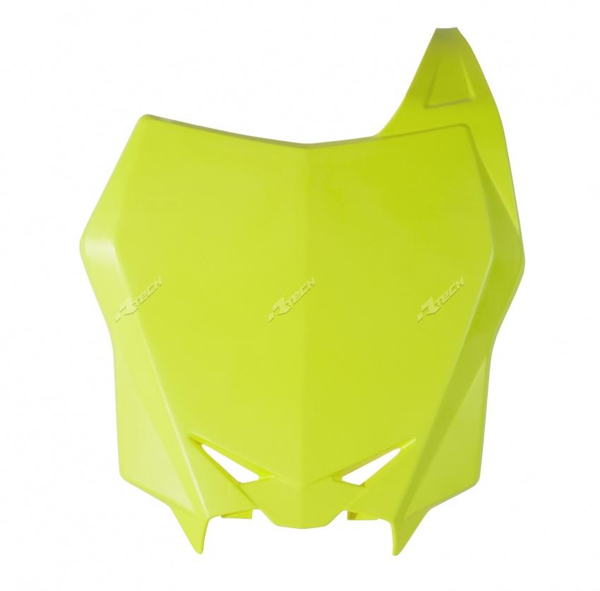 FACTORY EDITION NUMBERPLATE RMZ250 10-18 RMZ450 08-17 FLURO YELLOW - Image 1