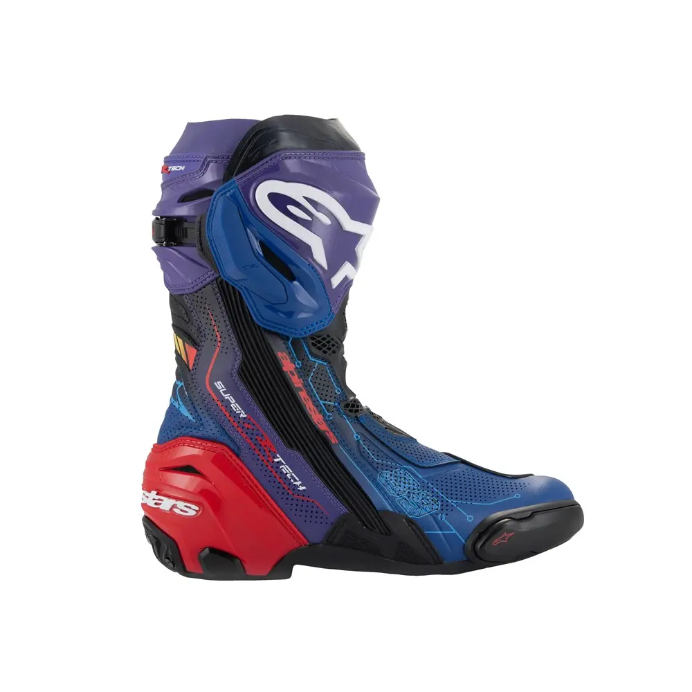Alpinestars Supertech R Vented Limited Edition Martinator Road Boots Blue/Purple/Red/Black