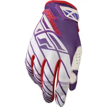 Motocross Gloves Fly 2014 Youth Kinetic White/Red/Purple