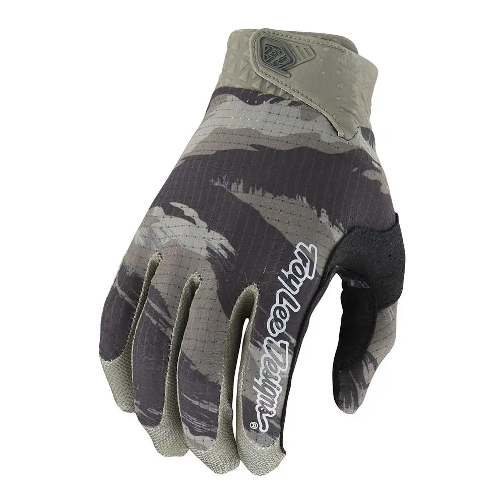 Troy Lee Designs Air Brushed Motocross Gloves Camo Army Green