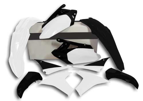 PLASTIC RTECH FRONT/REAR FENDER SIDEPANEL UPPER/LOWER RADIATOR SHROUDS &FRONT NUMBERPLATE YZ450F - Image 1