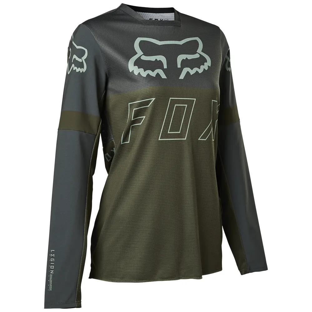 Fox Legion LT Womens Green Motocross Jersey