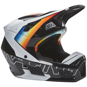 Fox V3 RS RELM Motocross Helmet ECE Black/White - Image 1