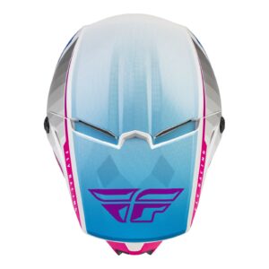 Fly Kinetic Drift Pink/White/Blue Motocross Helmet - Image 4