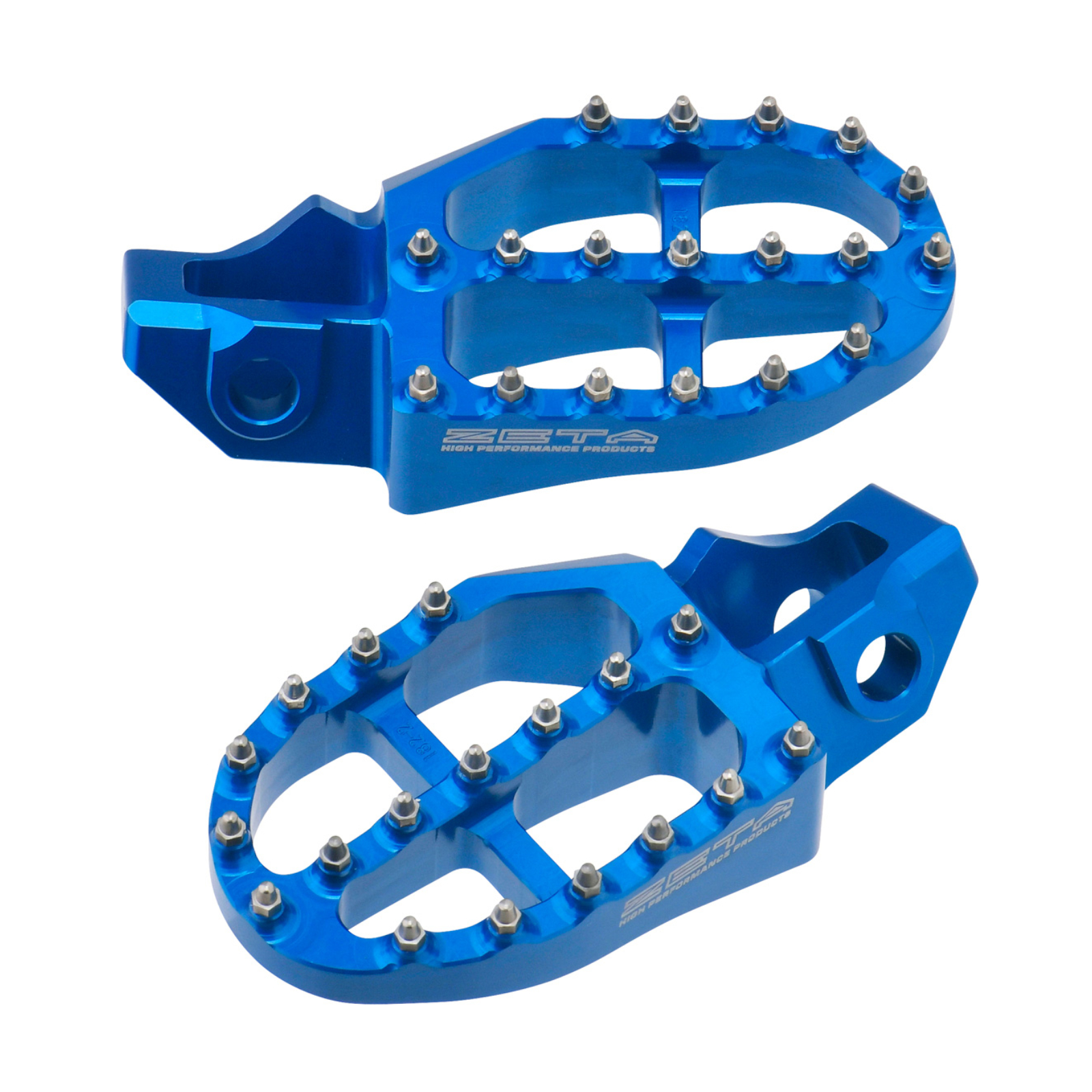 ZETA ALUMINUM FOOTPEGS HQV. MX/ED SX '16- H-BLUE - Image 1