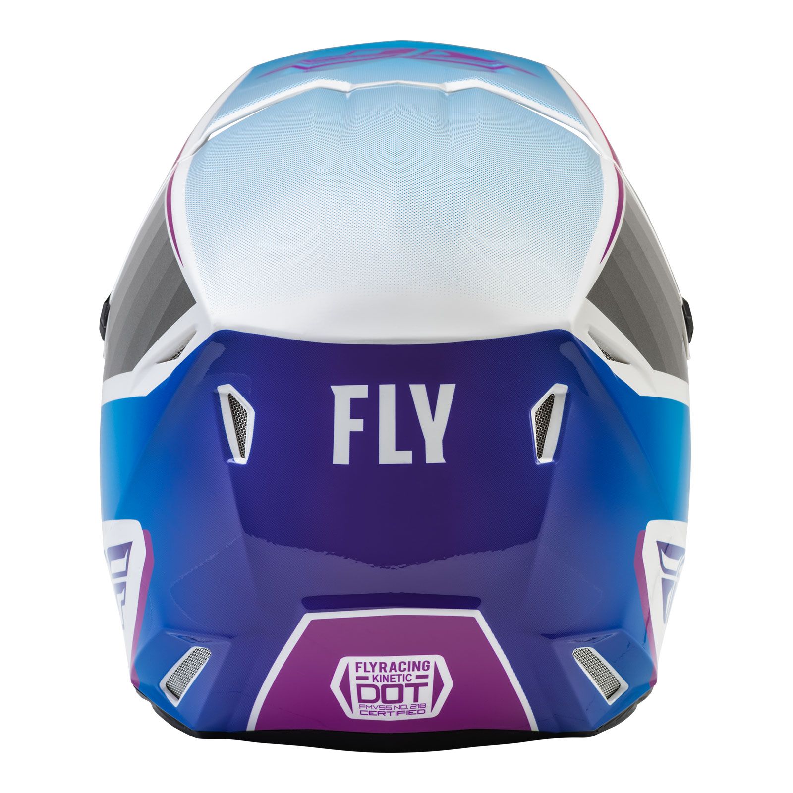 Fly Kinetic Drift Pink/White/Blue Motocross Helmet - Image 3