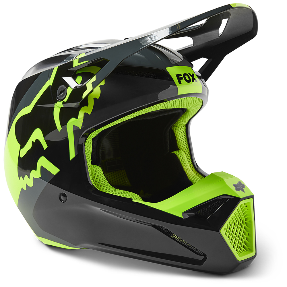 Fox V1 XPOZR MIPS ECE Motocross Helmet Youth Black/Grey - Image 1