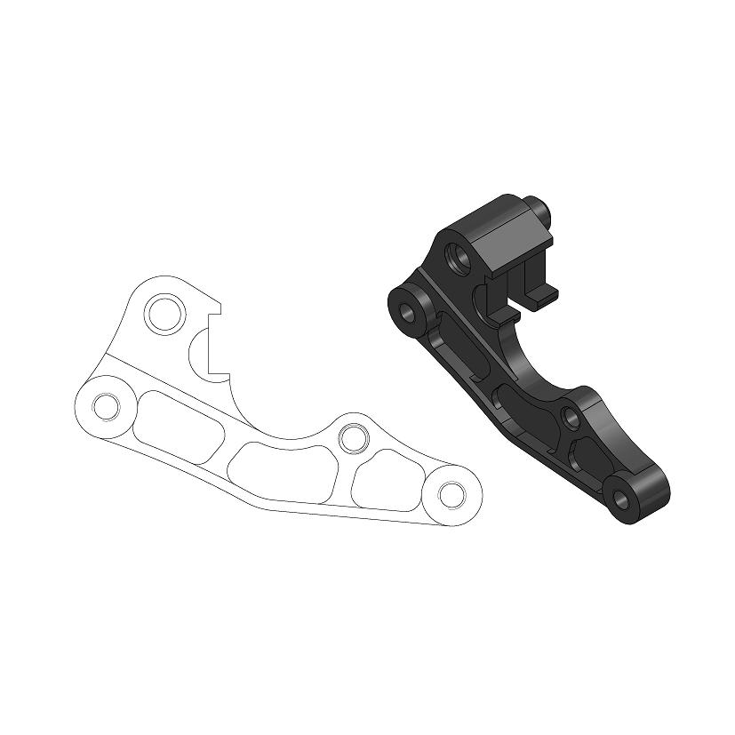 BRAKE ADAPTER MOTO MASTER OVERSIZE 270MM YAMAHA Z125 YZ250 YZ450F WR250 05-07 YZ250F 05-06 - Image 1