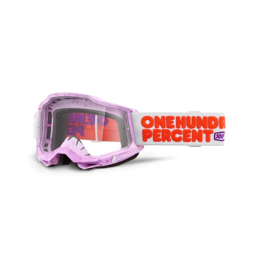 100% Accuri 2 Motocross Goggles Hundreds - Clear Lens
