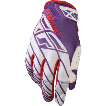 Motocross Gloves Fly 2014 Kinetic White/Red/Purple - Image 1