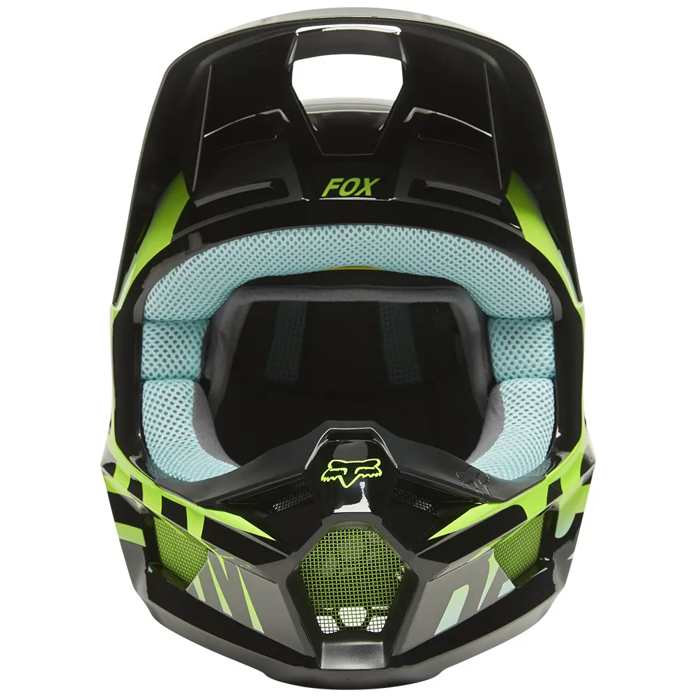 Fox V1 Trice Youth Teal Motocross Helmet
