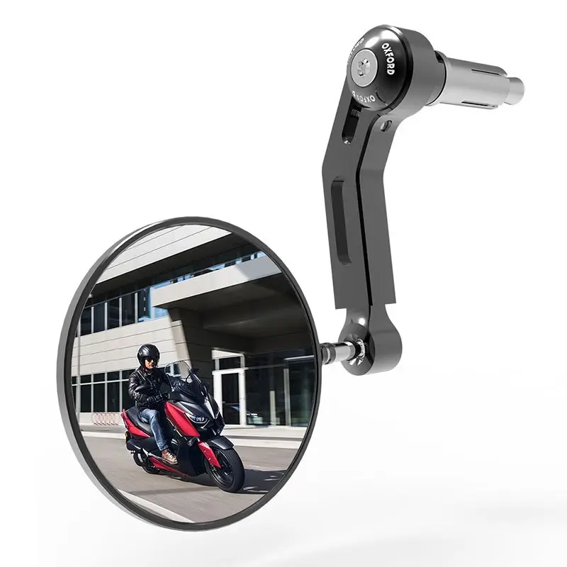 Oxford Premium Bar End Mirror Right Black