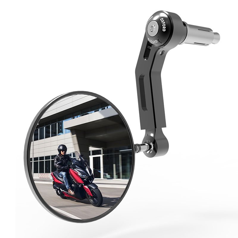 Oxford Premium Bar End Mirror Right Black - Image 1