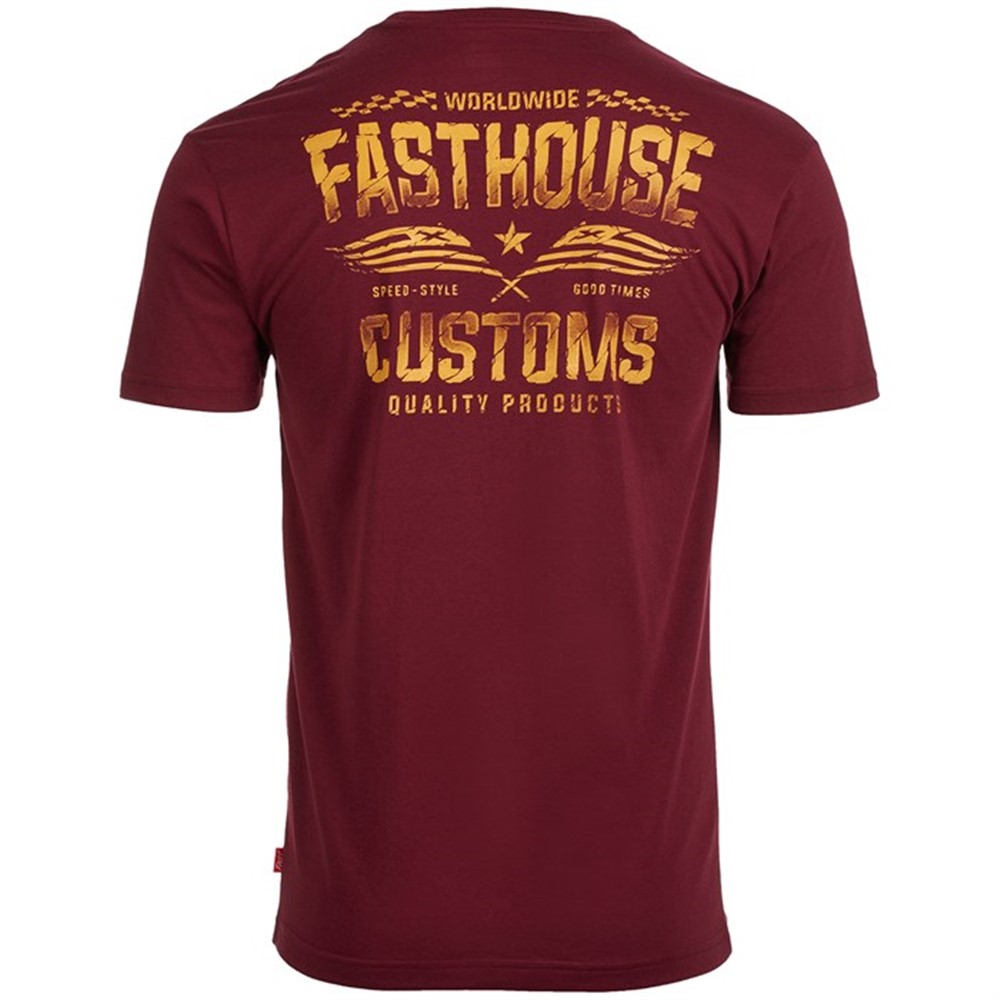 Fasthouse Tremor Tech Tee Maroon - Image 2